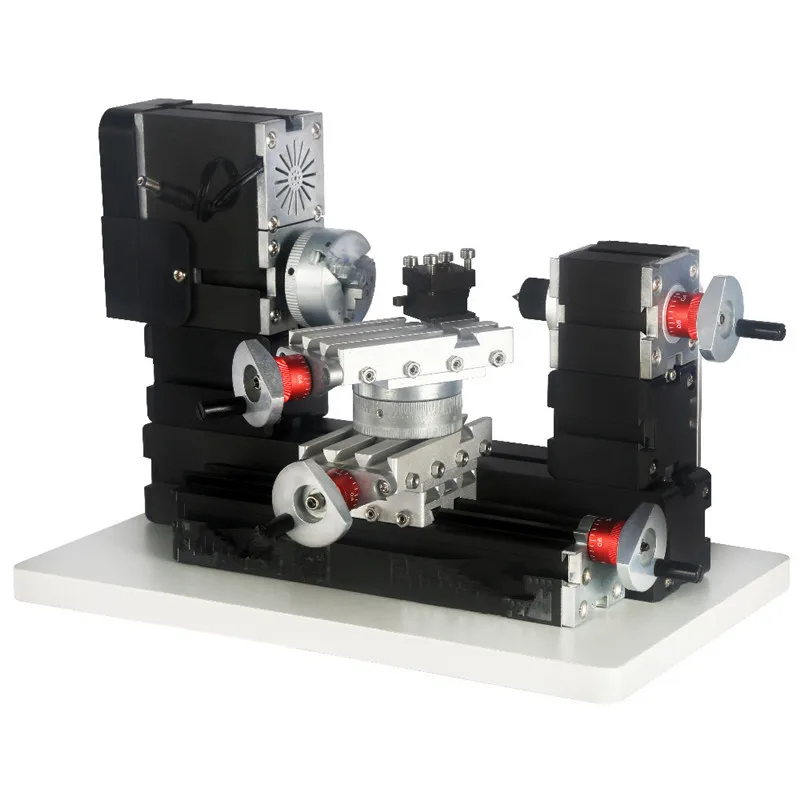 Power Tools Microsoft - Niedrigenergie-Mikro-Maschinenwerkzeug für Weichmetall, horizontale elektrische Klein-Drehmaschine,