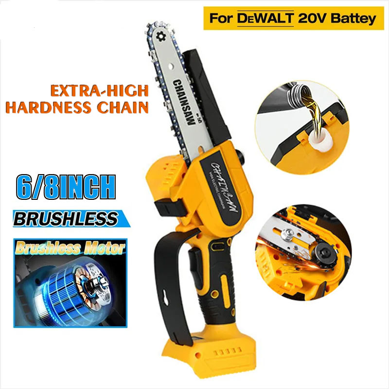 Power Tools Pink - 6/8 Zoll bürstenlose Kettensäge für DeWALT