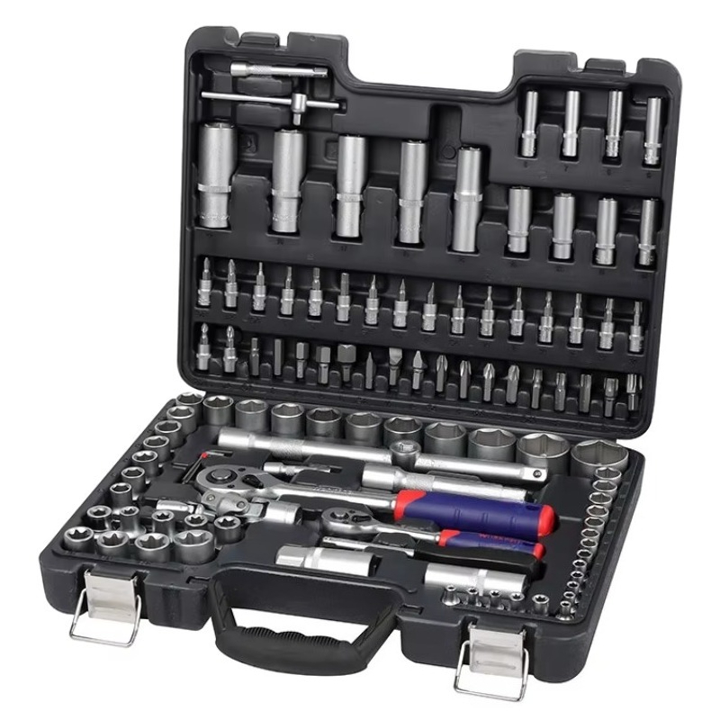 Power Tools Repairs - 108-teiliges Professionelles Mechaniker-Werkzeugset, CRV-Stahl Schraubenschlüssel-Steckschlüsselsatz im