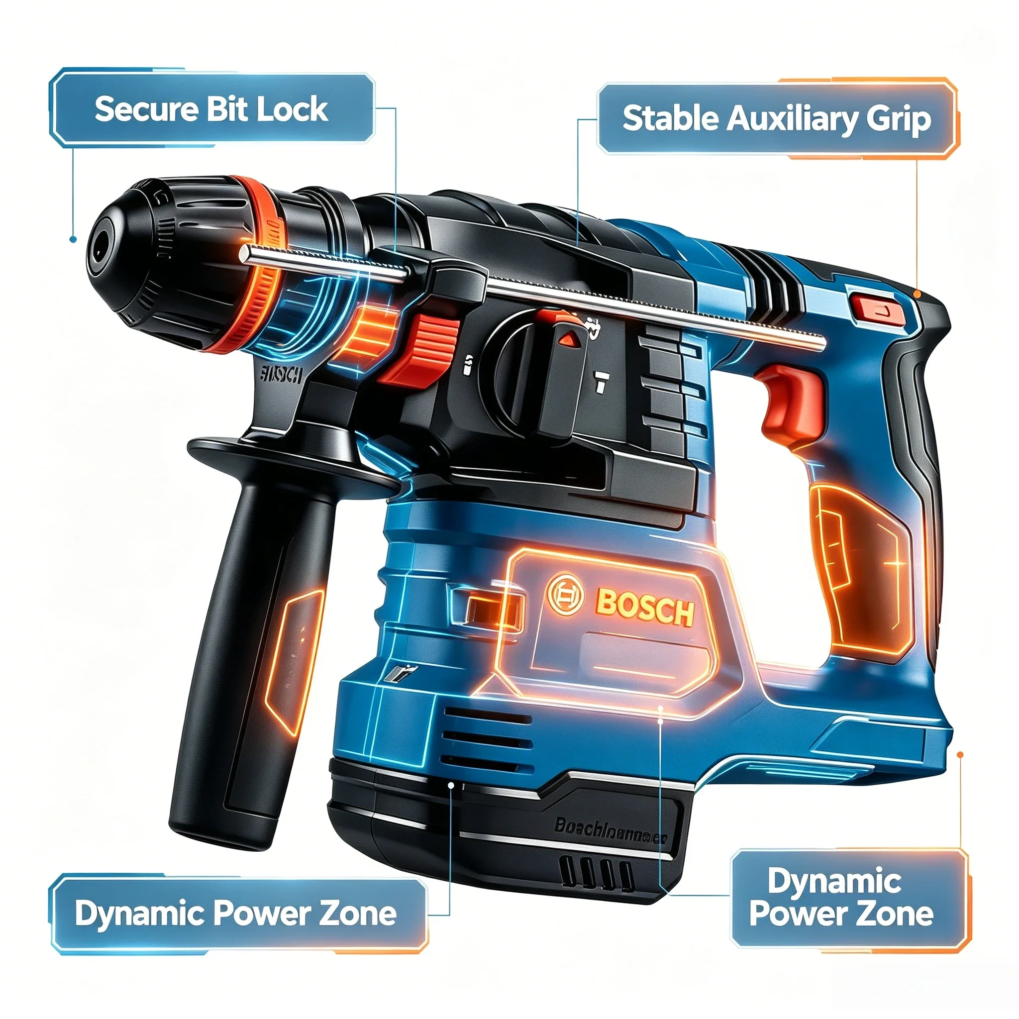 Power Tools Bosch - Bosch GBH 18V-22X Professional Bohrhammer Stabile