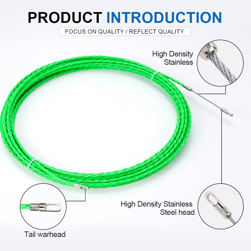 4MM Glasfaser-Kabelziehband 5- – Power Tools Green Color Bewertung und Preis