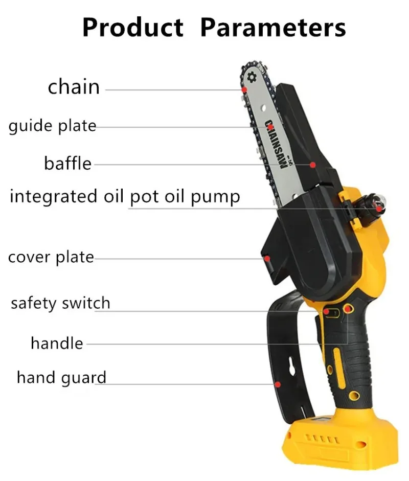 6/8 Zoll bürstenlose Kettensäg – Power Tools Pink Bewertung und Preis