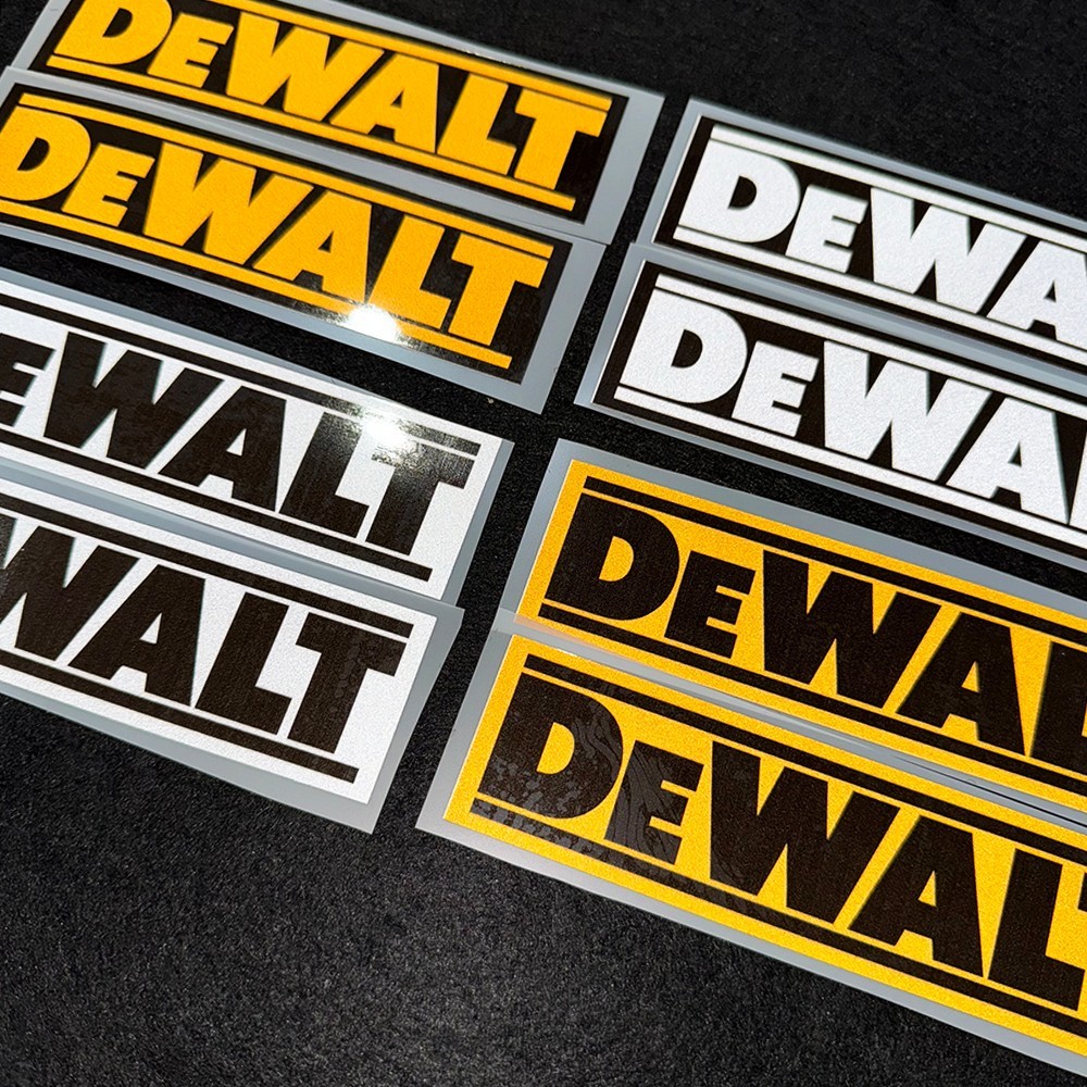 Reflektierende DEWALT-Logo-Auf – Power Tools Logo Bewertung und Preis